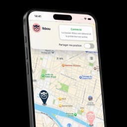Smartphone avec l'application ibbou